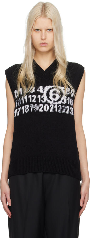 MM6 Maison Margiela Black Graphic Vest Cover