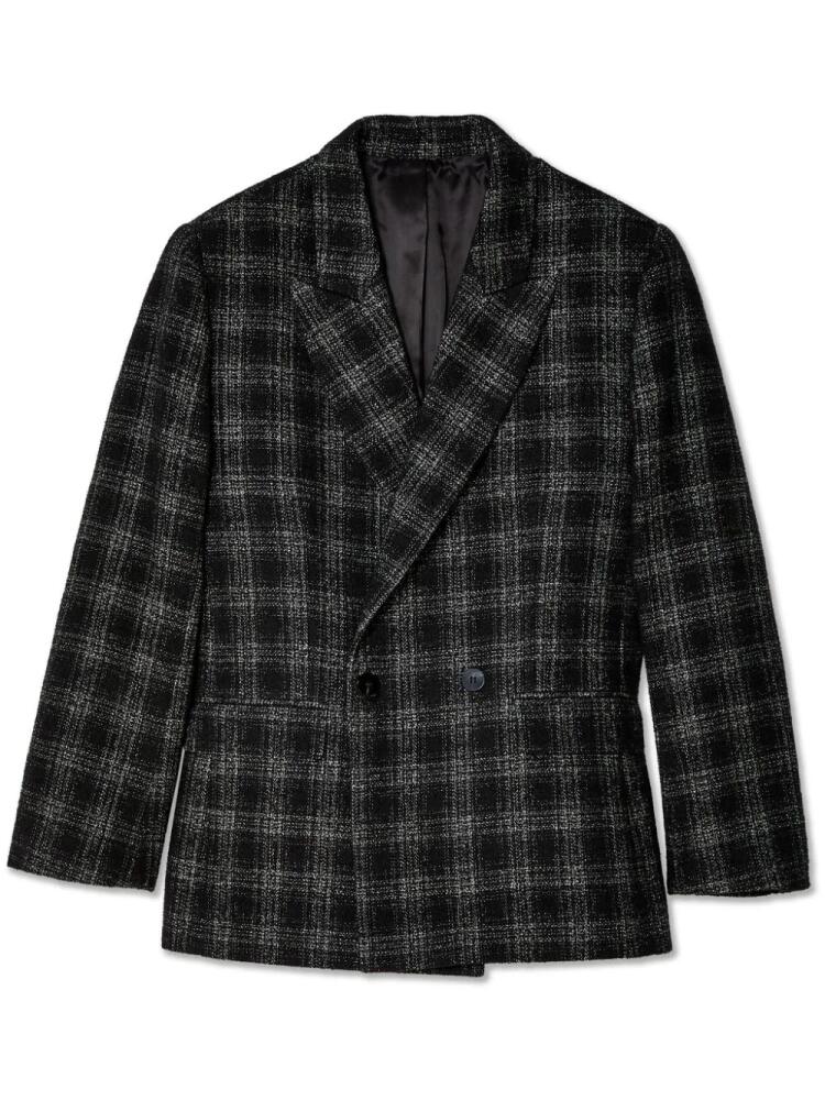 Ernest W. Baker plaid double-breasted blazer - Black Cover