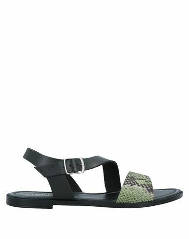 Carlo Pazolini Woman Sandals Green Soft Leather, Textile fibers Cover