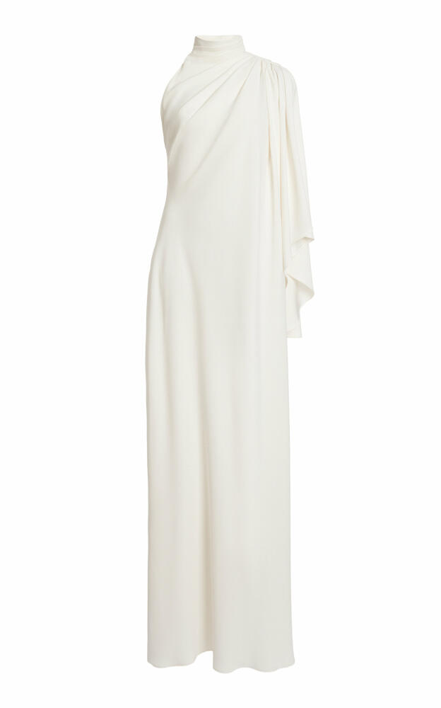 Zuhair Murad - Draped Asymmetric Cady Gown - White Cover