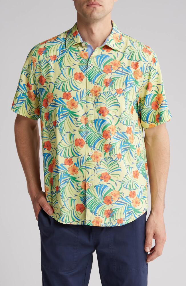 Tommy Bahama Coconut Point Sunny Blooms Floral Short Sleeve Button-Up Shirt in Monet Moonrise Cover