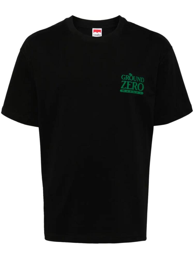 Ground Zero logo-print cotton T-shirt - Black Cover