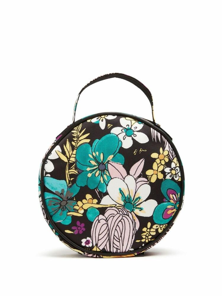 La DoubleJ floral print round clutch - Black Cover