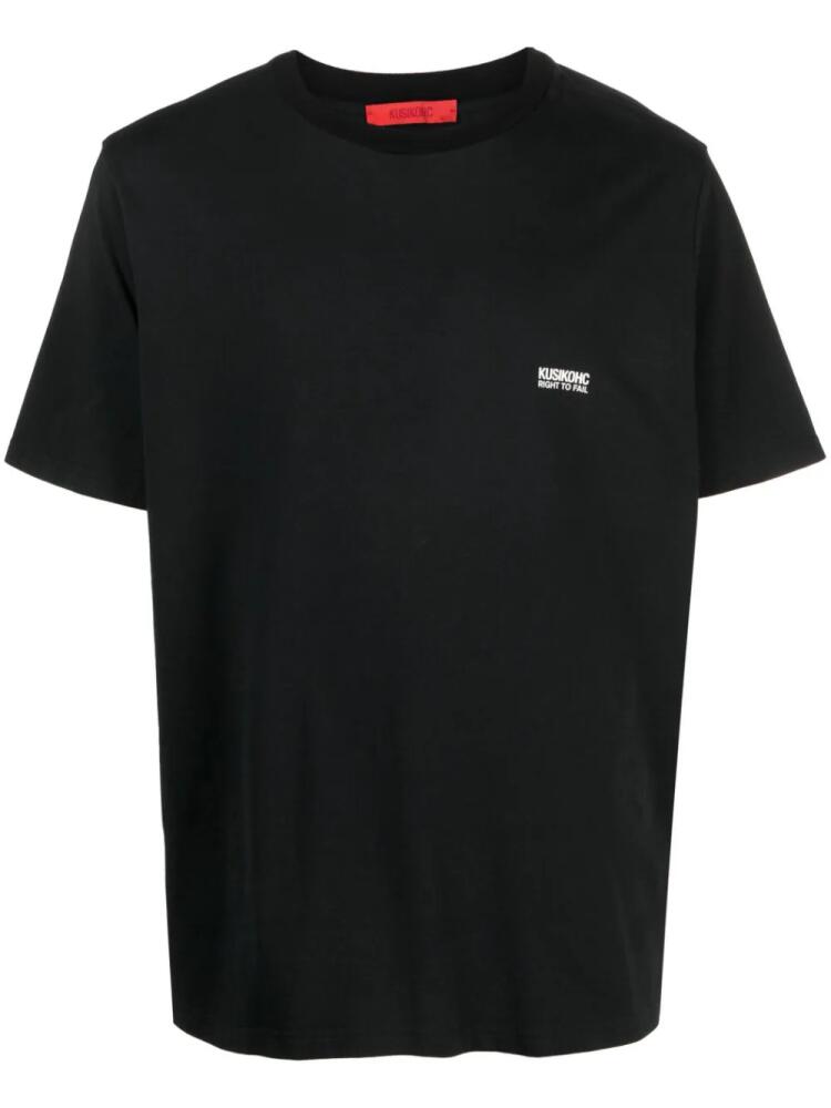 KUSIKOHC photograph-print cotton T-shirt - Black Cover