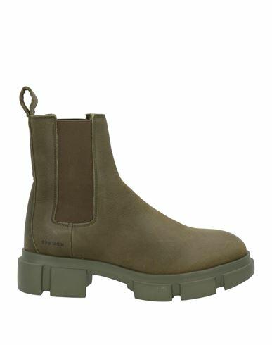 Copenhagen Studios Woman Ankle boots Military green Soft Leather Cover