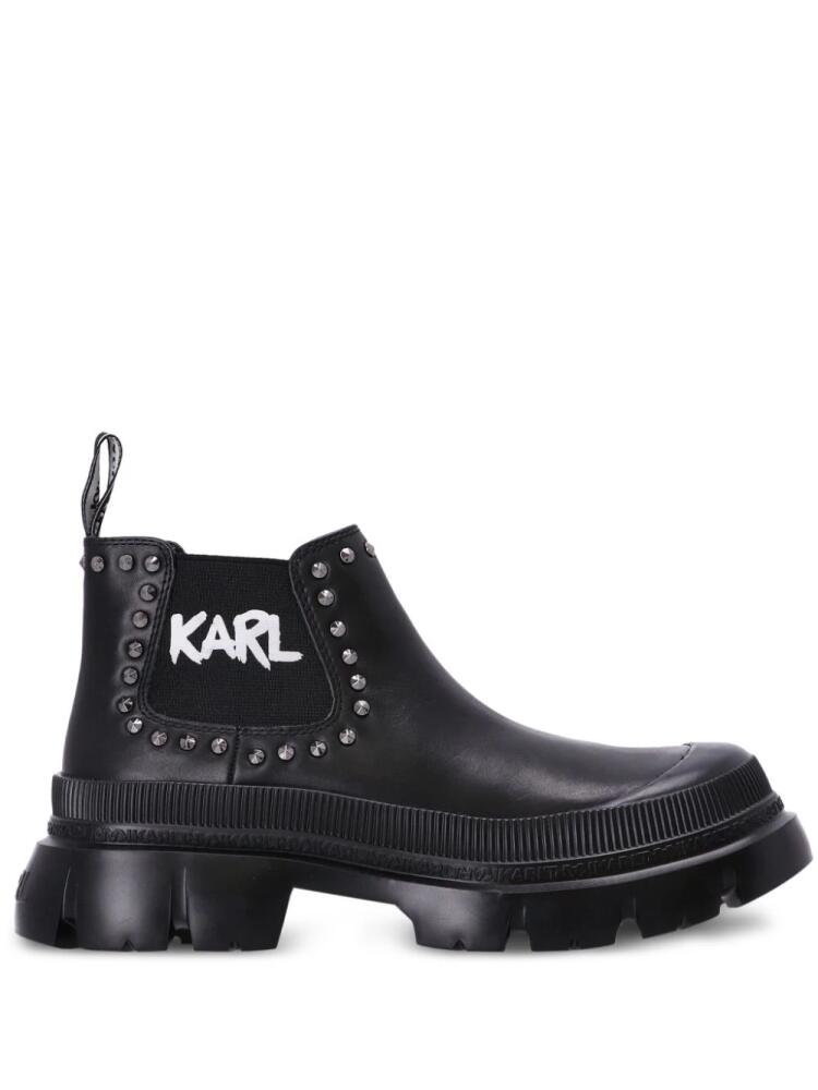 Karl Lagerfeld Trekka Max studded boots - Black Cover