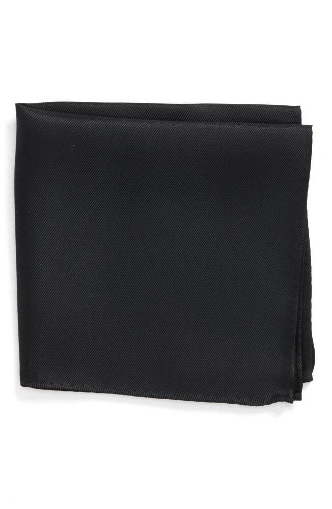 Nordstrom King Twill Silk Pocket Square in Black Cover