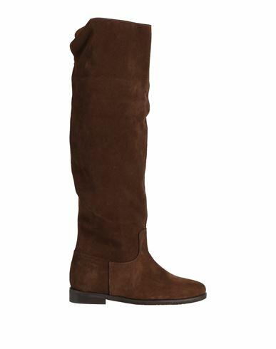 Geneve Woman Boot Dark brown Leather Cover