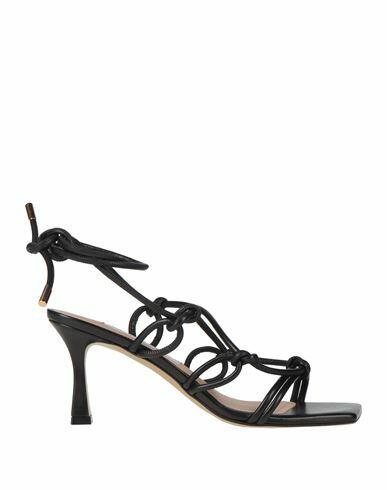 Francesco Sacco Woman Sandals Black Leather Cover