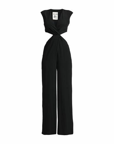 Semicouture Woman Jumpsuit Black Acetate, Silk Cover