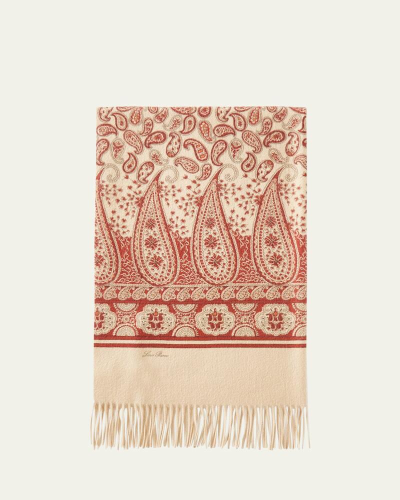 Loro Piana Paisley Cashmere Stole Cover