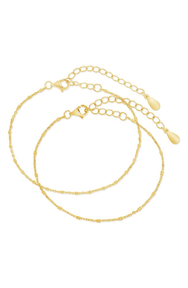 Sterling Forever Chloe Set of 2 Station Bracelets in Gold Cover