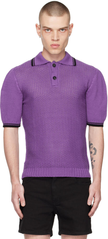 Ernest W. Baker Purple Two-Button Polo Cover