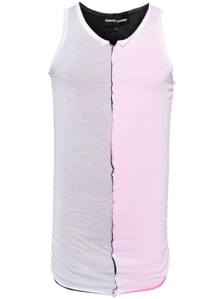 Edward Cuming double jersey gathered tank - Pink Cover