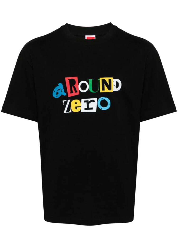 Ground Zero logo-print cotton T-shirt - Black Cover