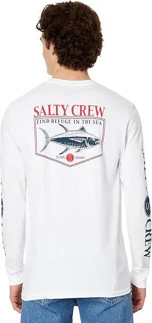 Salty Crew Angler Classic Long Sleeve Tee (White) Men's Clothing Cover