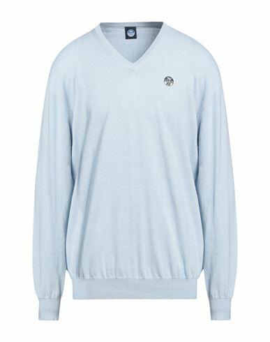 North Sails Man Sweater Sky blue Cotton Cover