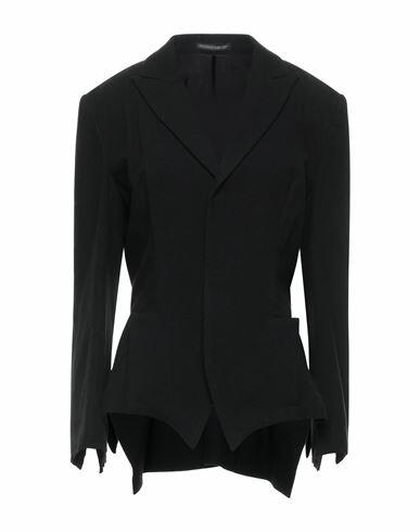 Yohji Yamamoto Woman Blazer Black Wool Cover