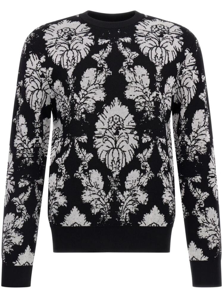 Roberto Cavalli Broccato print sweater - Black Cover