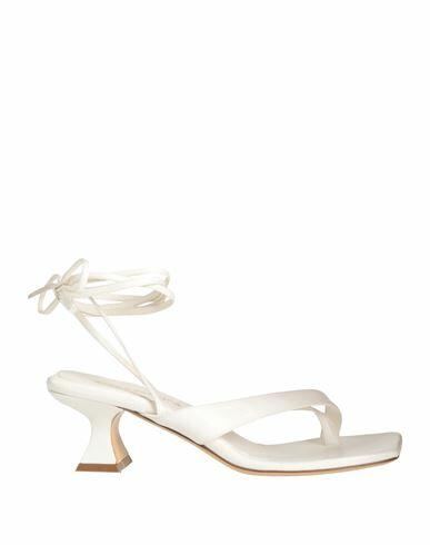 Aldo Castagna Woman Thong sandal White Leather Cover