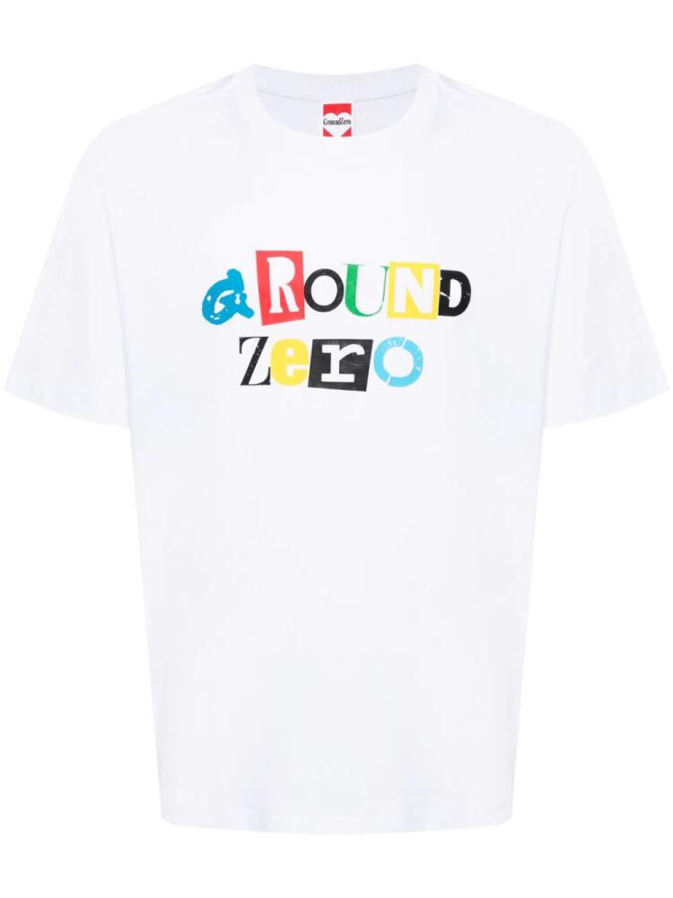 Ground Zero logo-print cotton T-shirt - White Cover