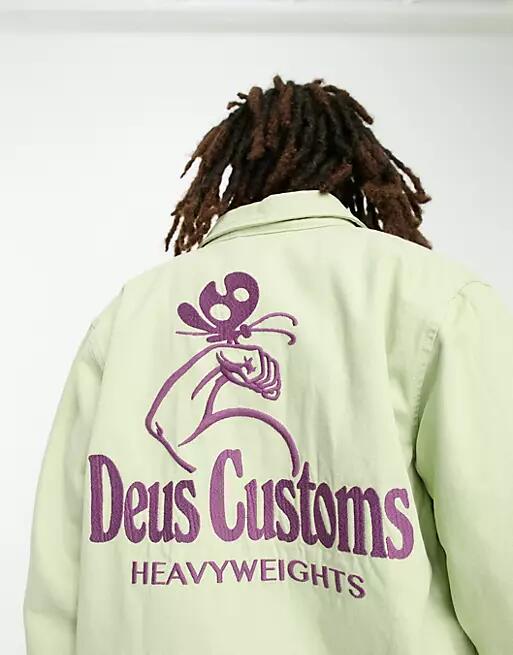 Deus Ex Machina heavyweight coach jacket in green Cover