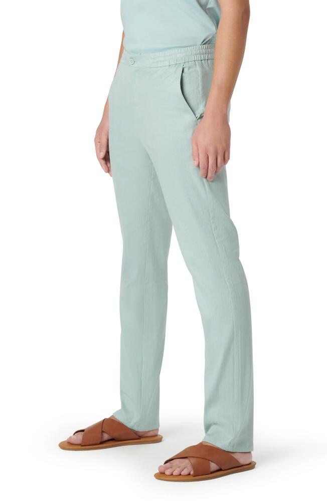 Bugatchi Stretch Cotton & Linen Pants in Seafoam Cover