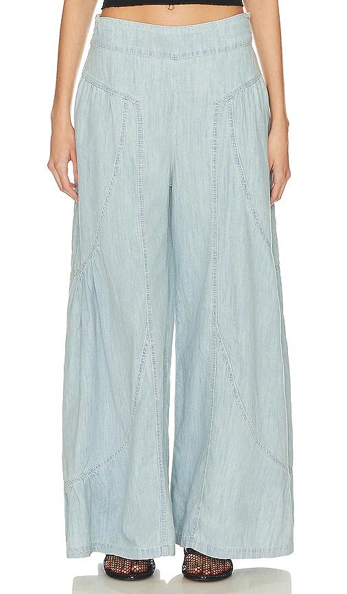 Free People x We The Free Dawn On Me Wide Leg in Blue Cover