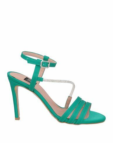 Islo Isabella Lorusso Woman Sandals Emerald green Textile fibers Cover