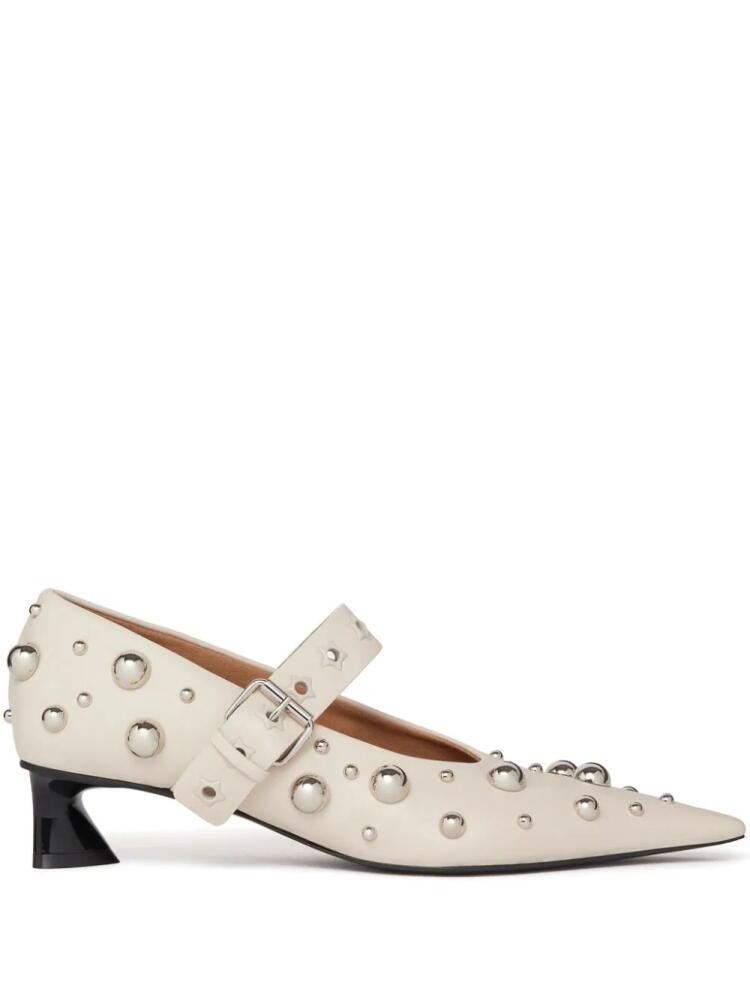 Stella McCartney Elsa stud-embellished pumps - Neutrals Cover