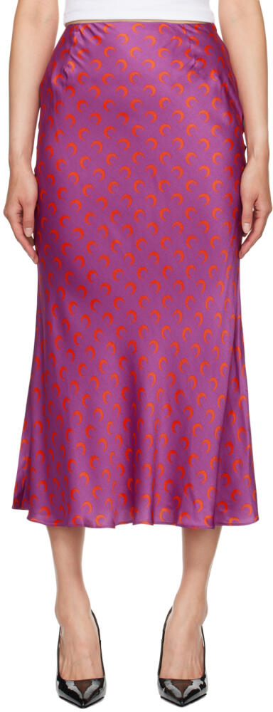 Marine Serre Purple All Over Moon Midi Skirt Cover