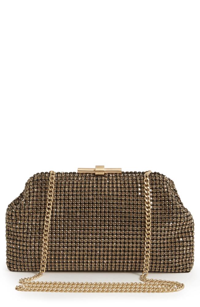 Reiss Adaline Crystal Embellished Clutch in Gold Cover