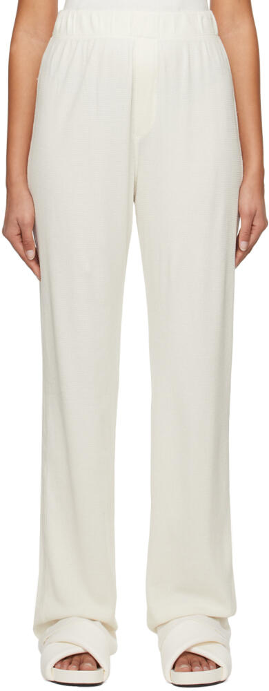 ÉTERNE White Thermal Lounge Pants Cover