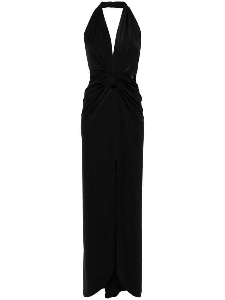 NISSA plunging V-neck maxi dress - Black Cover