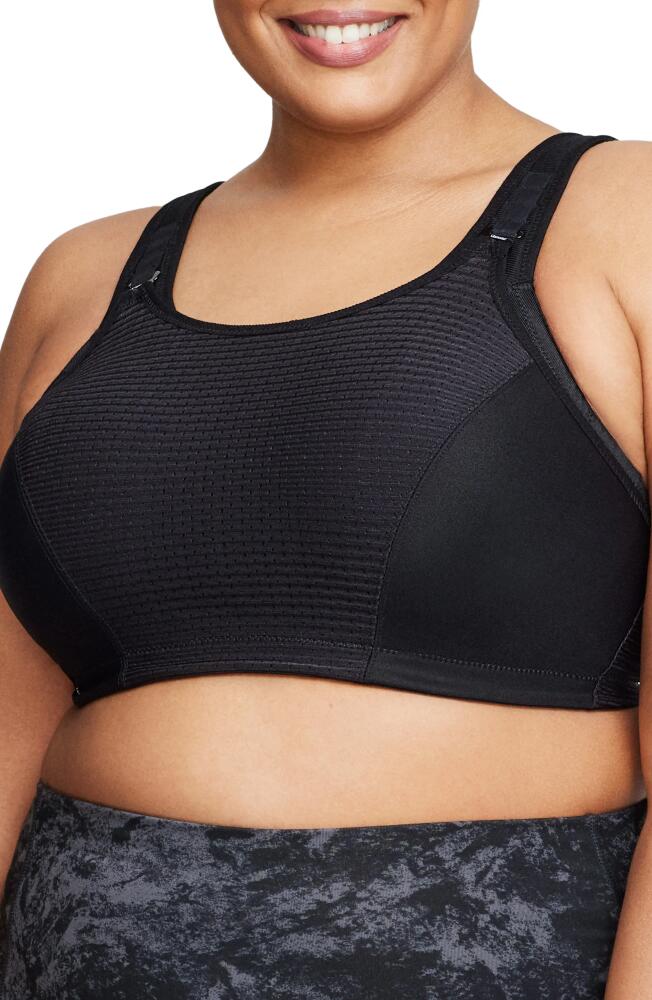 Glamorise Custom Control Sports Bra in Solid Black Cover