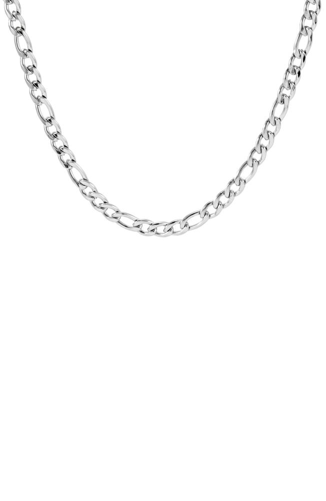 Brook and York Men's Stainless Steel Chain Necklace in Silver Cover