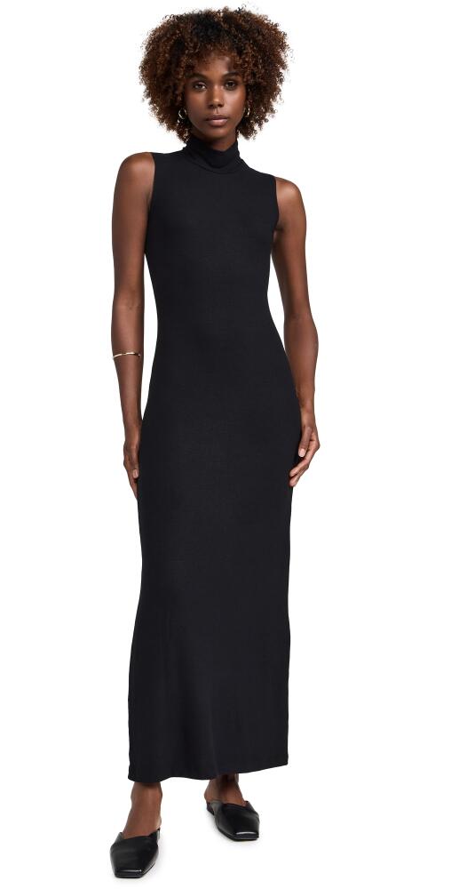 Leset Lauren Sleeveless Turtleneck Maxi Dress Black Cover