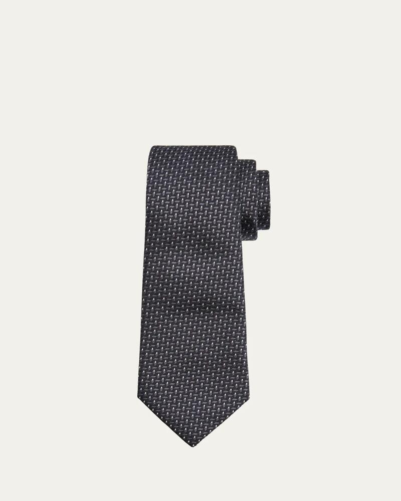 Giorgio Armani Men's Silk Raised Cubes Tie Cover