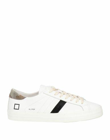 D. a.t. e. Man Sneakers White Leather Cover