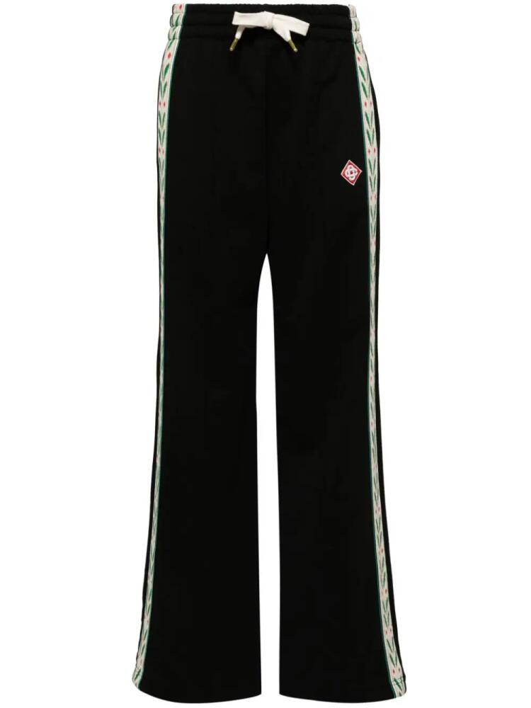 Casablanca laurel-tape cotton track pants - Black Cover