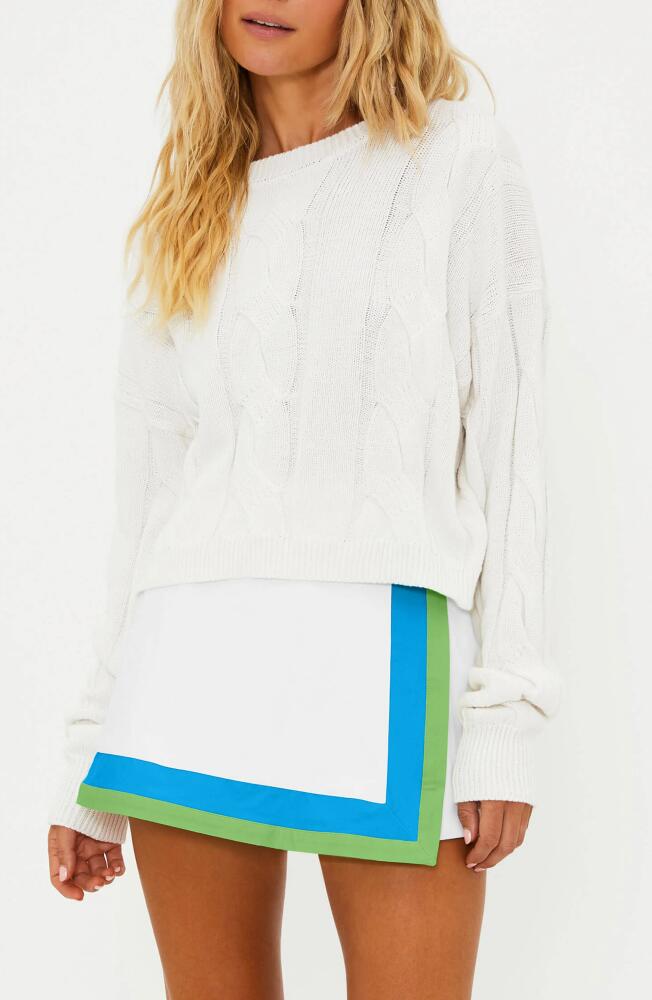 Beach Riot Clarice Cotton Cable Sweater in Isle White Cover