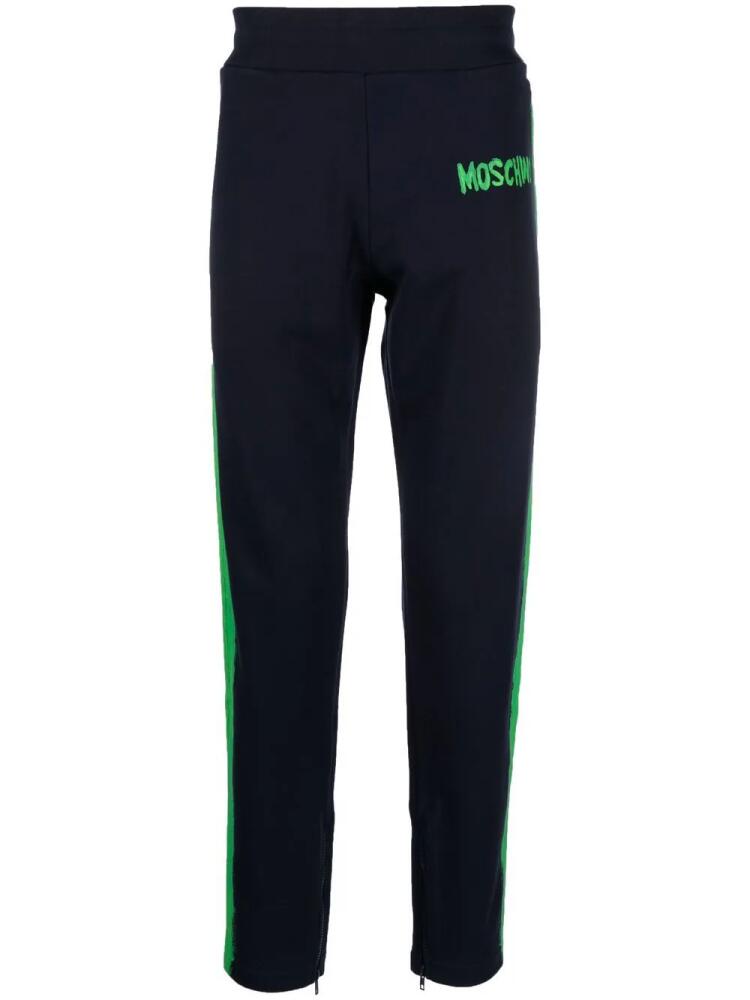 Moschino side-stripe track pants - Blue Cover