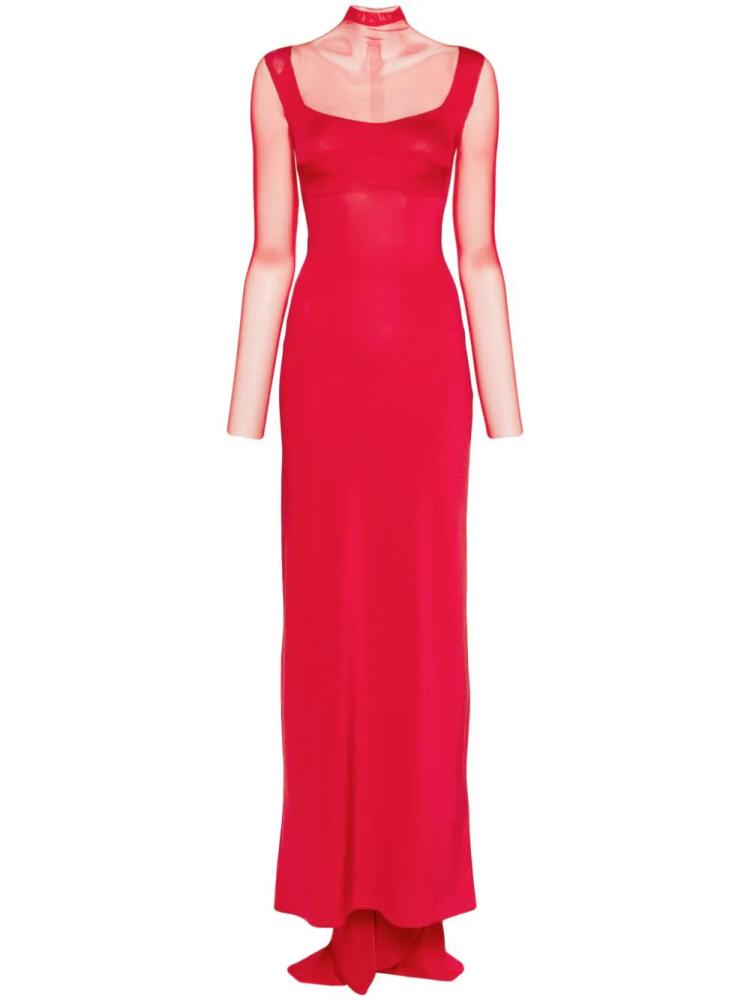 Atu Body Couture high neck panelled gown - Red Cover