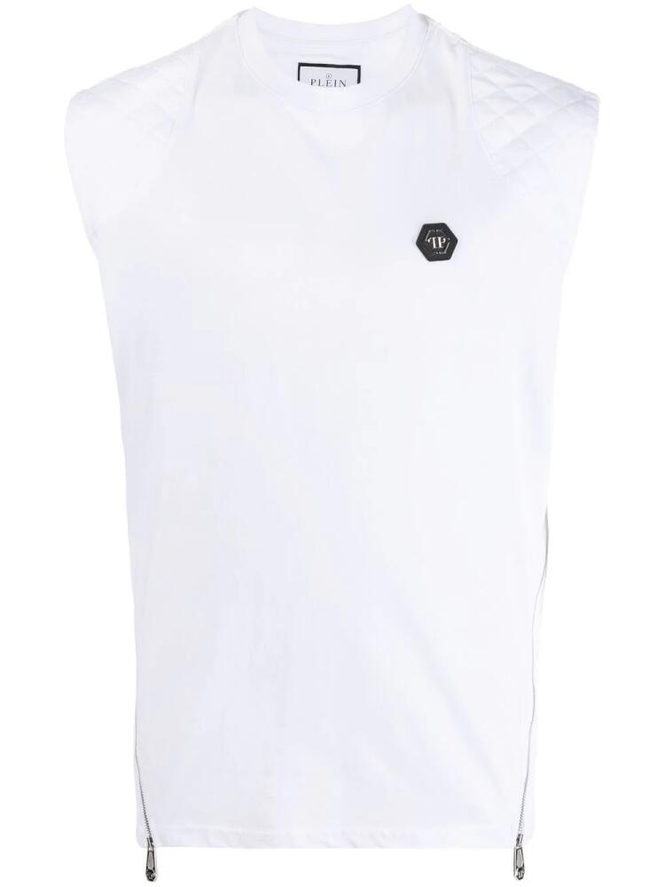 Philipp Plein Hexagon quilted vest - White Cover