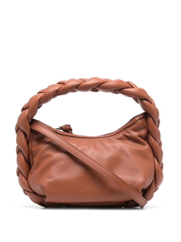 Hereu braided handle tote bag - Brown Cover