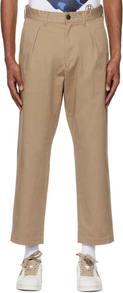 BAPE Beige One Point Trousers Cover