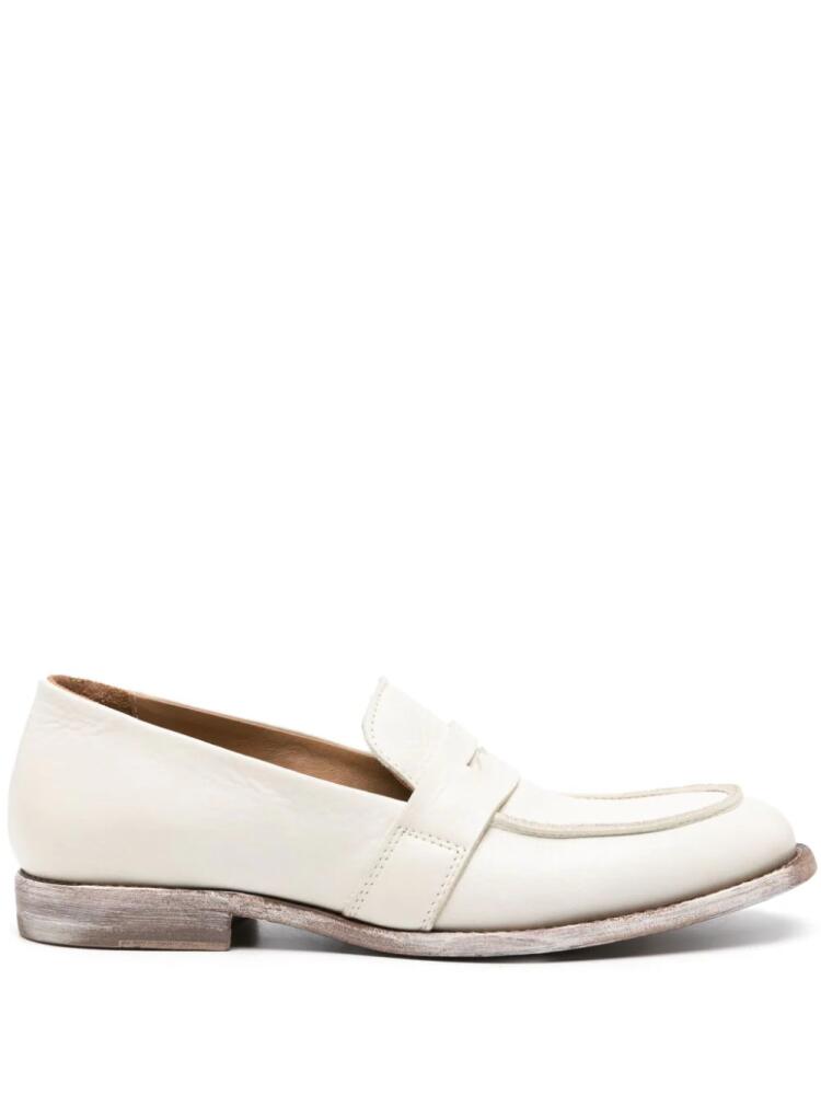 Moma leather penny loafers - White Cover