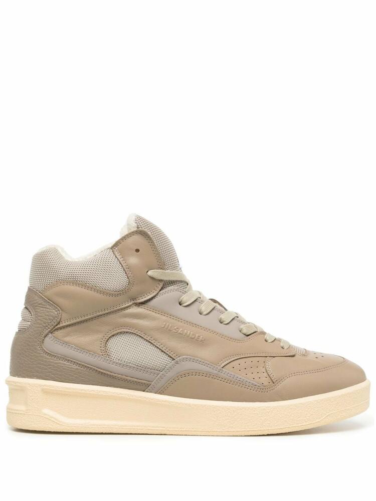 Jil Sander Basket Hi lace-up sneakers - Brown Cover