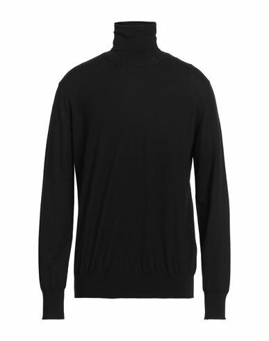 Jil Sander Man Turtleneck Black Wool Cover