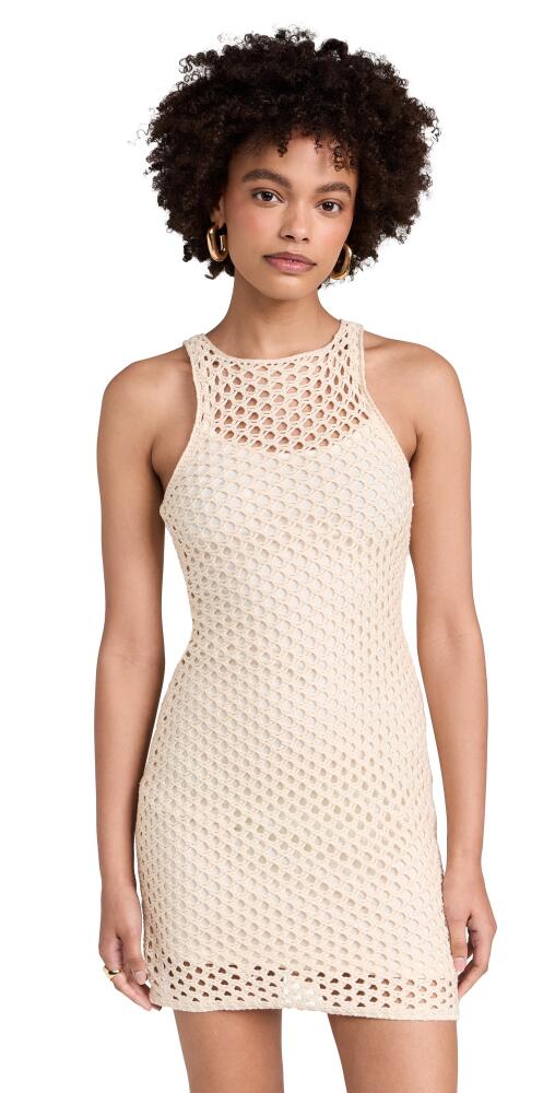 MINKPINK Balmy Crochet Knit Mini Dress Cream Cover